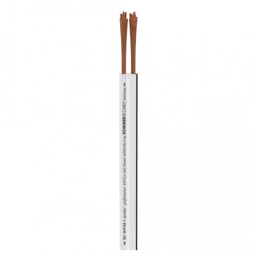 420-0075-WS SC-Nyfaz Кабель акустический плоский, 100м, белый, Sommer Cable