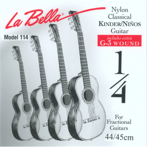 FG114 Комплект струн для уменьшенной классической 1/4 гитары La Bella FG114 Комплект струн для уменьшенной классической 1/4 гитары La Bella