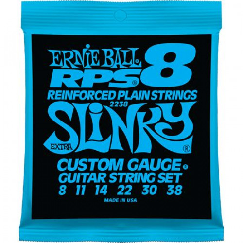 P02238 Extra Slinky RPS8 Комплект струн для электрогитары, никель, 8-38, Ernie Ball