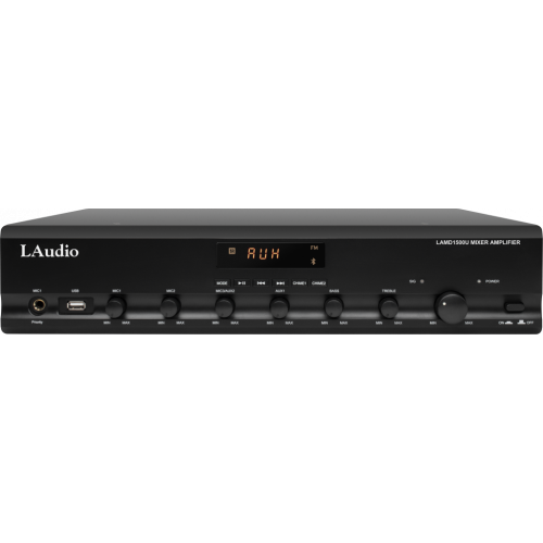 LAMD1500U Микшер усилитель мощности трансляционный, 500Вт, LAudio