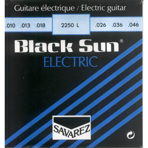 2250L Black Sun Комплект струн для электрогитары, никелированные, Light, 10-46, Savarez