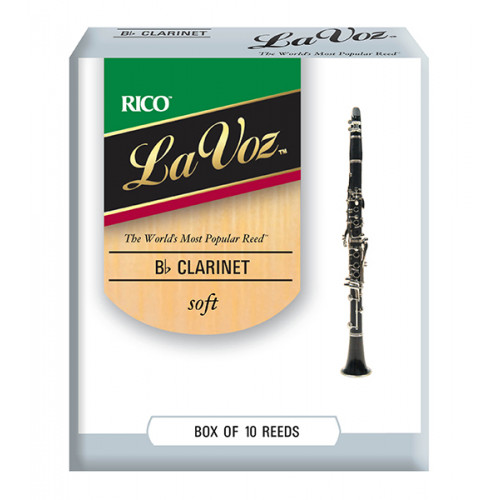 RCC10SF La Voz Трости для кларнета Bb, мягкие (Soft), 10шт, Rico