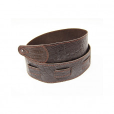 FL660347L11 Leather 11 Ремень для гитары, кожаный, махагон, тиснение рептилия, Fidel FL660347L11 Leather 11 Ремень для гитары, кожаный, махагон, тиснение рептилия, Fidel