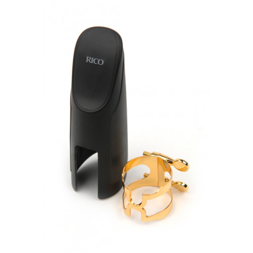 HBS1G H-Ligature Лигатура с колпачком для баритон саксофона, позолоченная, Rico
