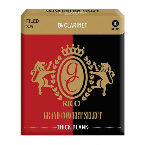 RGT10BCL350 Grand Concert Select Thick Blank Трости для кларнета Bb, размер 3.5, 10шт, Rico