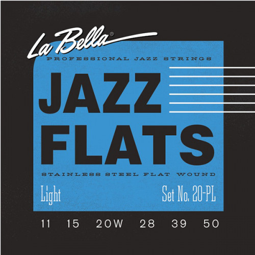 20PL Jazz Flats Комплект струн для джазовой электрогитары, никелированные, Light 11-50, La Bella