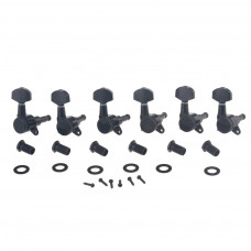 MX1368BK-6 Колки для гитары, 6л, локовые, черные, Musiclily MX1368BK-6 Колки для гитары, 6л, локовые, черные, Musiclily