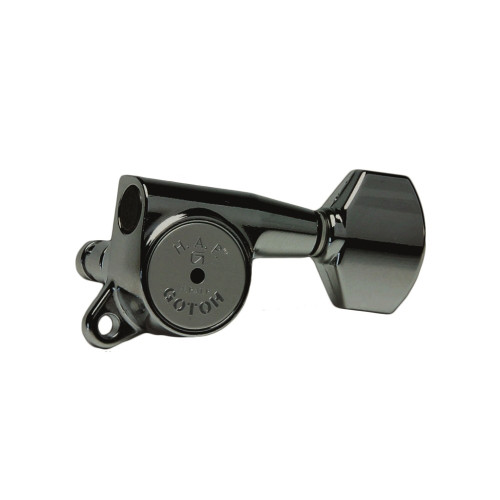 SG381-HAPM-07-B-L3+R3 Колки для гитары 3+3, локовые, черные, Gotoh