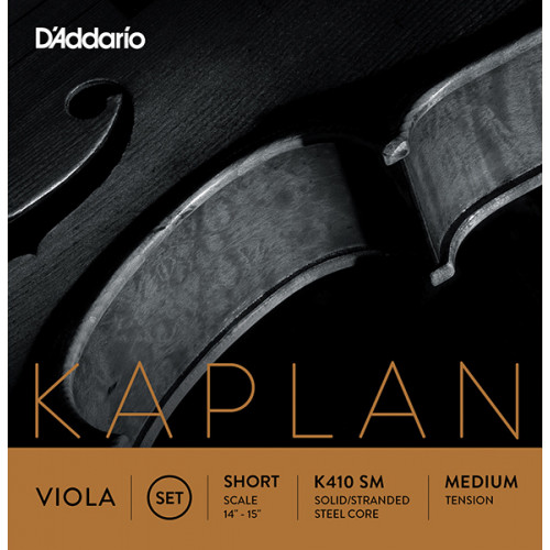 K410-SM Kaplan Forza Комплект струн для альта, среднее натяжение, Short Scale, D'Addario