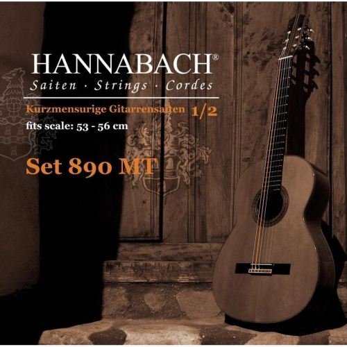 890MT12 KINDER GUITAR SIZE Комплект струн для классической гитары 1/2 нейлон/посеребренные Hannabach 890MT12 KINDER GUITAR SIZE Комплект струн для классической гитары 1/2 нейлон/посеребренные Hannabach