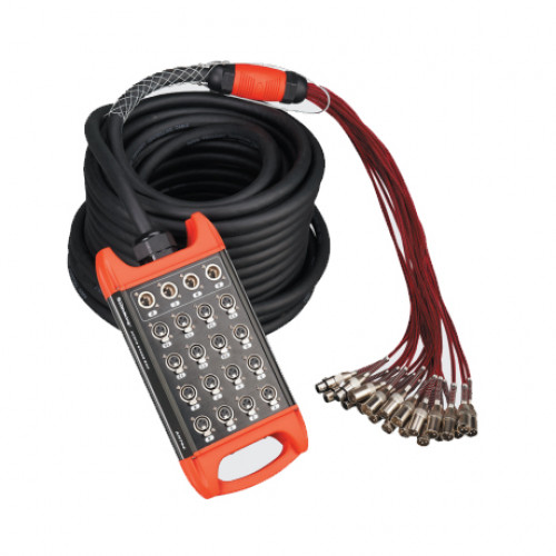 BCB405-20m Сценическая коммутационная коробка 20хXLR входов + 4хXLR выхода, 20м, Soundking