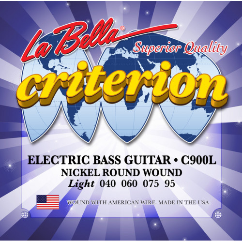 C900L Criterion Комплект струн для 4-струнной бас-гитары 40-95 La Bella C900L Criterion Комплект струн для 4-струнной бас-гитары 40-95 La Bella