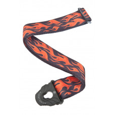 50PLA01 Planet Lock Ремень для гитары с фиксатором, рисунок "Flames" Planet Waves