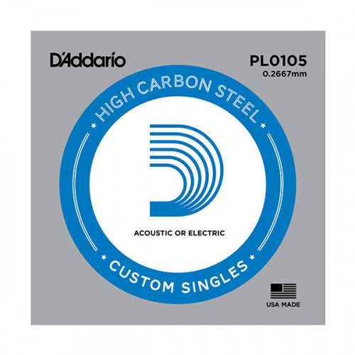 PL0105 Plain Steel Отдельная струна без обмотки, сталь, .0105, D'Addario