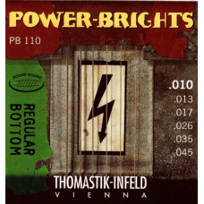 PB110 Power-Brights Regular Bottom Комплект струн для электрогитары, 10-45, Thomastik PB110 Power-Brights Regular Bottom Комплект струн для электрогитары, 10-45, Thomastik
