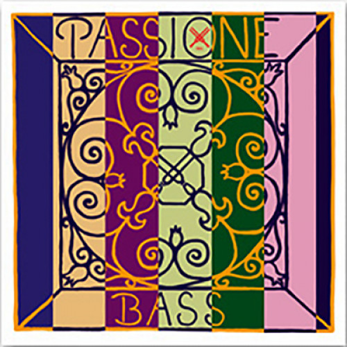 349000 Passione Solo Комплект струн для контрабаса размером 3/4, сталь, среднее натяжение, Pirastro