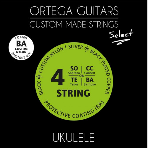 UKS-BA Select Комплект струн для укулеле баритон, с покрытием, Ortega