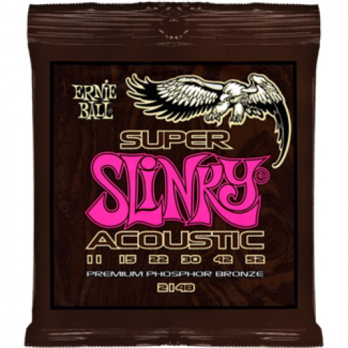P02148 Slinky Super Комплект струн для акустической гитары, фосфорная бронза, 11-52, Ernie Ball P02148 Slinky Super Комплект струн для акустической гитары, фосфорная бронза, 11-52, Ernie Ball