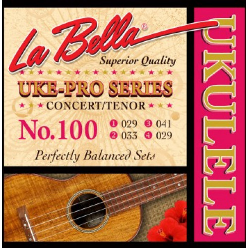 100 Uke-Pro Комплект струн для концертного/тенор укулеле, La Bella