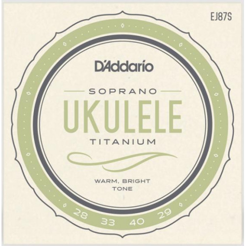 EJ87S Titanium Комплект струн для укулеле сопрано, D'Addario