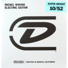 DESBN1052 Super Bright Комплект струн для электрогитары, никелированные, Med/Hybrid, 10-52, Dunlop