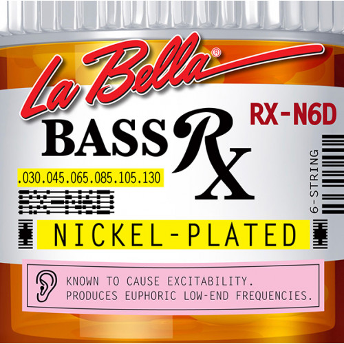 RX-N6D RX – Nickel Комплект струн для 6-струнной бас-гитары, никелированные, 30-130, La Bella RX-N6D RX – Nickel Комплект струн для 6-струнной бас-гитары, никелированные, 30-130, La Bella