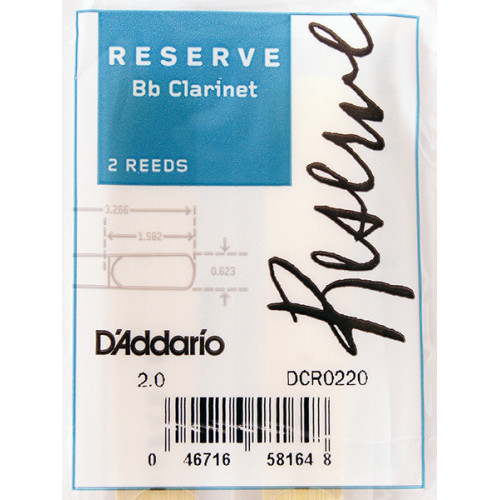 DCR0220 Reserve Трости для кларнета Bb, размер 2.0, 2шт., Rico