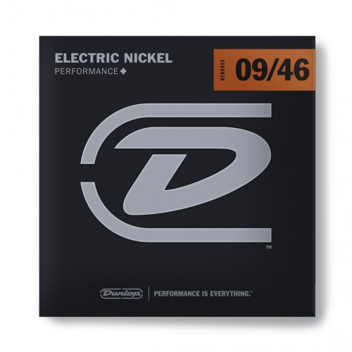 DEN0946 Комплект струн для электрогитары, никелированные, Light/Heavy, 9-46, Dunlop