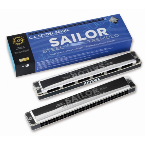 26484E Sailor Steel Em Губная гармошка тремоло, Seydel Sohne