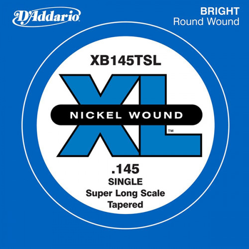XB145TSL Nickel Wound Tapered Отдельная струна для бас-гитары, .145, Super Long Scale, D'Addario XB145TSL Nickel Wound Tapered Отдельная струна для бас-гитары, .145, Super Long Scale, D'Addario