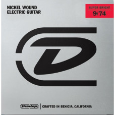 DESBN0974 Super Bright Комплект струн для 8-стр электрогитары, никелированные, Hybrid, 9-74, Dunlop