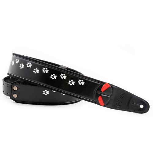 8436612540610 Mojo Cat Ремень для гитары, текстиль/синтетика, черный, RightOn Straps