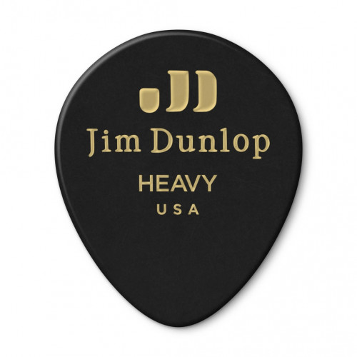 485P03HV Black Teardrop Медиаторы, 12шт, капля, толстые, Dunlop