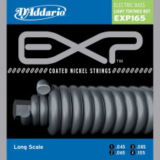 EXP165 Coated Комплект струн для бас-гитары, Light Top/Medium Bottom, 45-105, Long Scale, D'Addario EXP165 Coated Комплект струн для бас-гитары, Light Top/Medium Bottom, 45-105, Long Scale, D'Addario