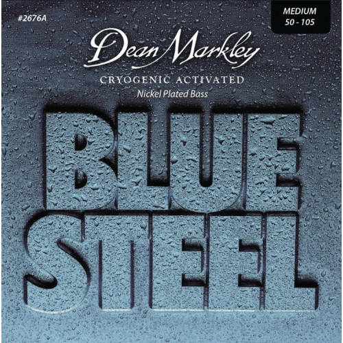 DM2676A Blue Steel NPS Комплект струн для бас-гитары, никелированные, 50-105, Dean Markley