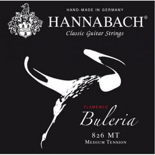 826MT Black BULERIA FLAMENCO Комплект струн для классической гитары нейлон/посеребренные Hannabach