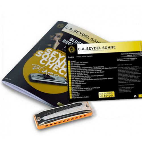 40020 Soundcheck Vol.1 STEEL - Blues Beginner Pack Губная гармошка +буклет (без CD), Seydel Sohne 40020 Soundcheck Vol.1 STEEL - Blues Beginner Pack Губная гармошка +буклет (без CD), Seydel Sohne