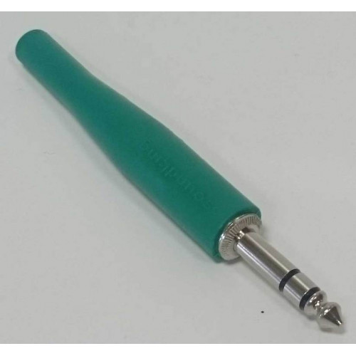 CC412 Разъем на кабель 1/4” Male (6,35мм), стерео, зеленый, Soundking