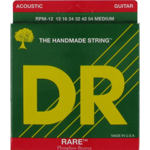 RPM-12 Rare Комплект струн для акустической гитары, фосфорная бронза, 12-54, DR RPM-12 Rare Комплект струн для акустической гитары, фосфорная бронза, 12-54, DR