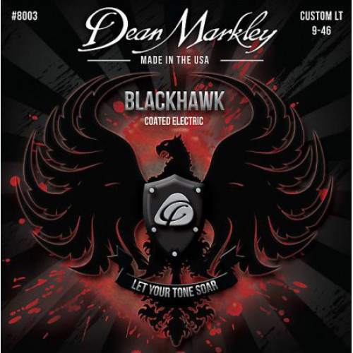 DM8003 Blackhawk Комплект струн для электрогитары, с покрытием, 9-46, Dean Markley