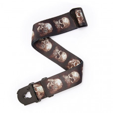 50ALP01 Alchemy Planet Lock Ремень для гитары, с фиксатором, рисунок «Muted Skulls», Planet Waves