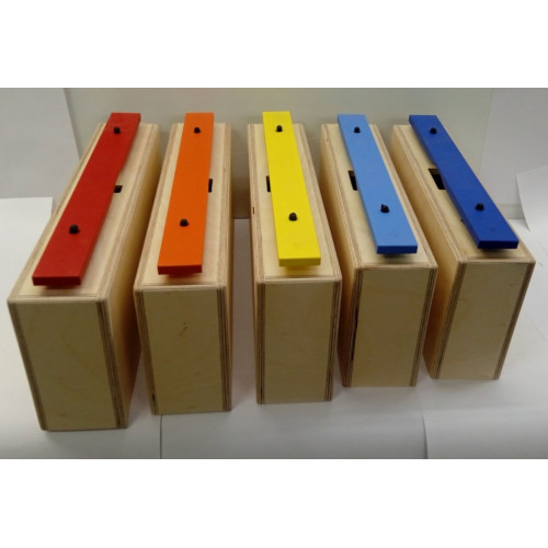 SCBB-Set5С Чайм-бары бас (разборный металлофон), 5 нот, цветные пластины, Sinkopa