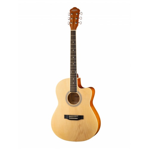 HS-3911-N Акустическая гитара, с вырезом, цвет натуральный, Naranda