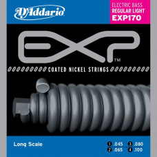 EXP170 Coated Комплект струн для бас-гитары, Light, 45-100, Long Scale, D'Addario EXP170 Coated Комплект струн для бас-гитары, Light, 45-100, Long Scale, D'Addario