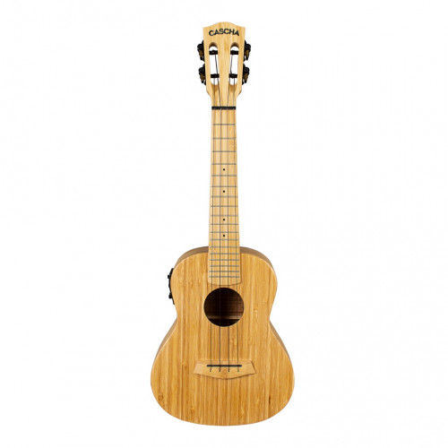 HH-2313E Bamboo Series Укулеле концертный со звукоснимателем, с чехлом, цвет натуральный, Cascha HH-2313E Bamboo Series Укулеле концертный со звукоснимателем, с чехлом, цвет натуральный, Cascha