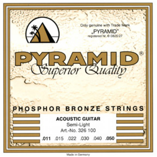 326100 Phosphor Bronze Комплект струн для акустической гитары, 11-50, Pyramid