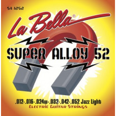 SA1252 Super Alloy 52 Комплект струн для электрогитары, железо/никель, Jazz Light, 12-52, La Bella SA1252 Super Alloy 52 Комплект струн для электрогитары, железо/никель, Jazz Light, 12-52, La Bella