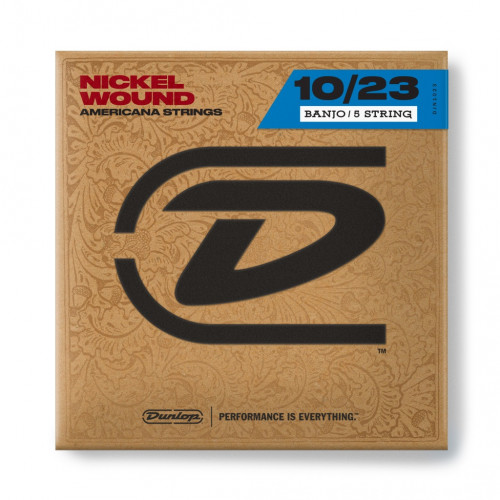 DJN1023 Комплект струн для 5-струнного банджо, никель, 10-23, Dunlop