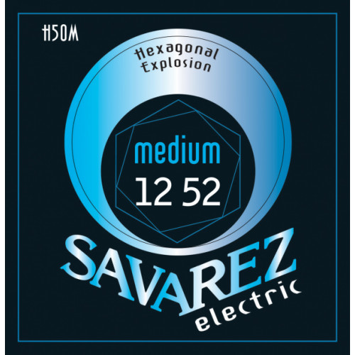 H50M Hexagonal Explosion Комплект струн для электрогитары, никелированные, 12-52, Savarez