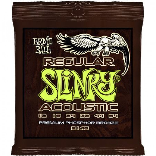P02146 Slinky Regular Комплект струн для акустической гитары, фосфорная бронза, 12-54, Ernie Ball P02146 Slinky Regular Комплект струн для акустической гитары, фосфорная бронза, 12-54, Ernie Ball